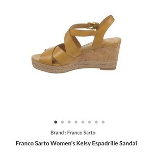 Franco Sarto Women’s Kelsy Espadrille Leather Sandal- Women’s Size 8.5